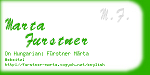 marta furstner business card